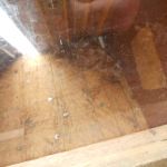 L'intérieur à travers la vitre